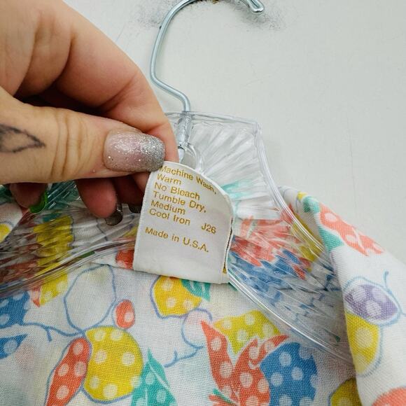 Jantzen Vintage Short Sleeve Multicolor Polka Dot Button Up Girls 14 - Picture 3 of 7